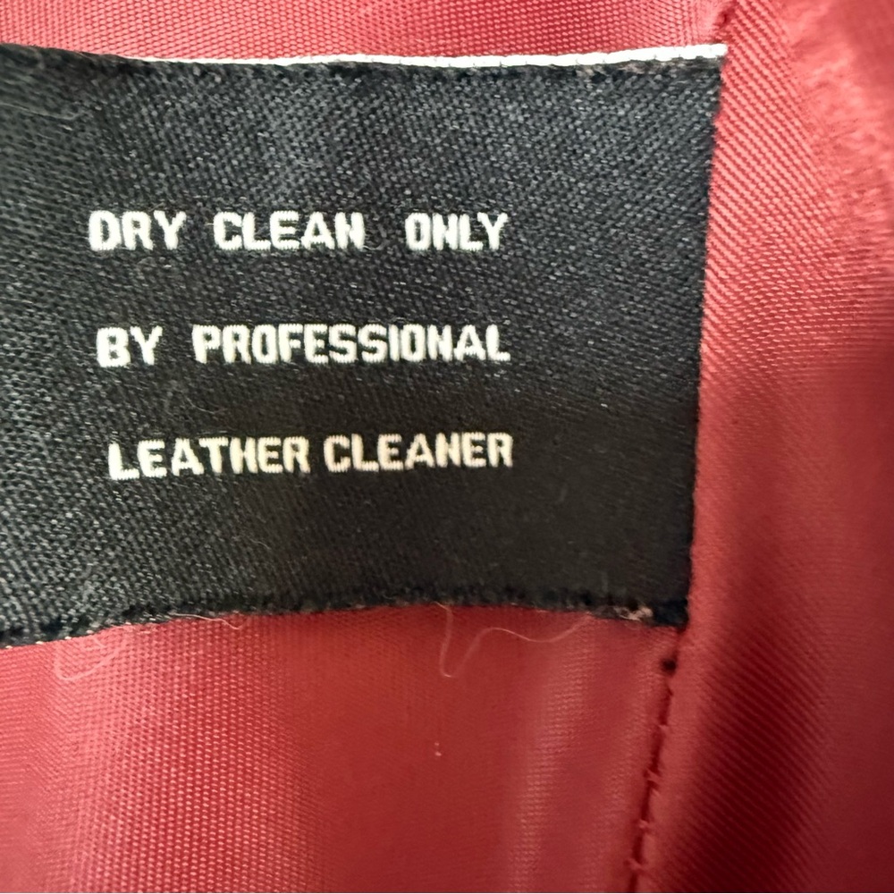 Avanti New York Red Genuine Leather Butter Soft Zip Structured Jacket Women's L - Picture 9 of 10